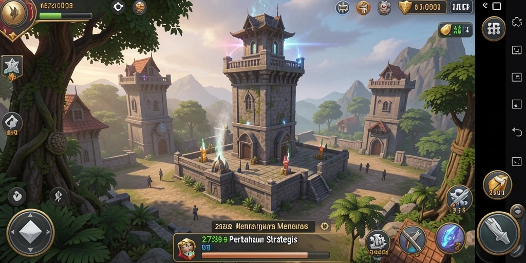 Tampilan menarik dari gameplay Tower Defense yang menantang.