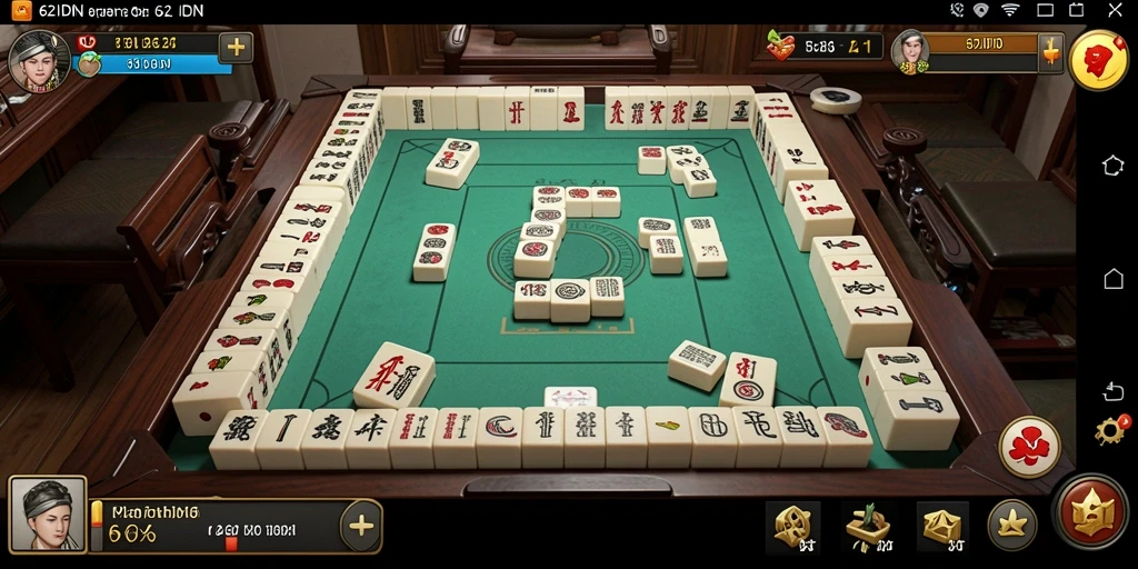 Gameplay Mahjong yang menantang dan seru dalam 62IDN.
