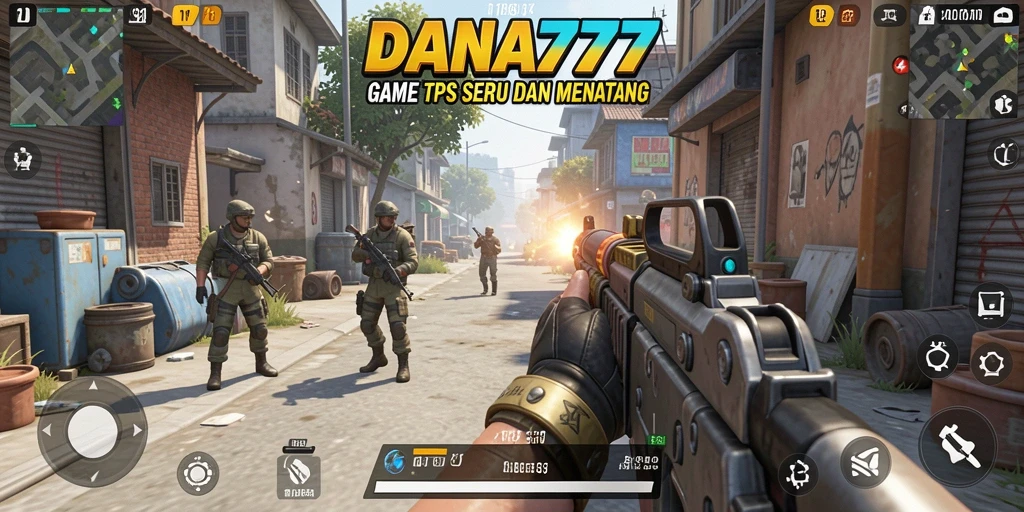 Screenshot menampilkan aksi gameplay ketegangan DANA777 dalam mode TPS.