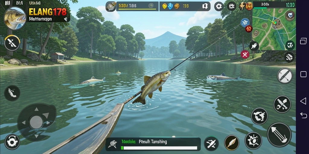 Menampilkan gameplay memancing yang seru di ELANG178.
