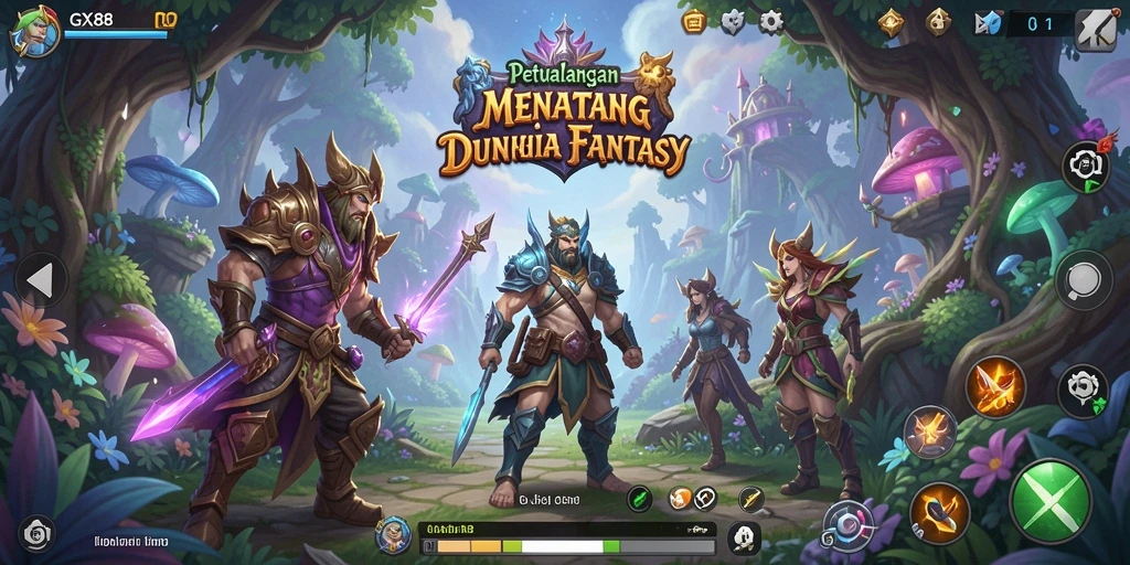 Screenshot gameplay GX88 yang menampilkan aksi petualangan seru.