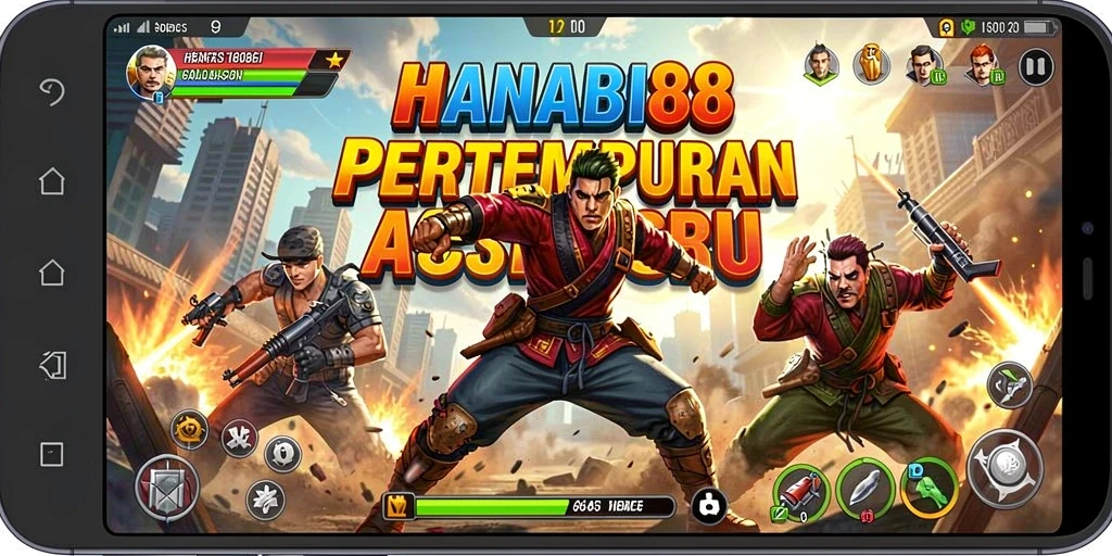 Screenshot utama HANABI88 dengan gameplay aksi yang mendebarkan.