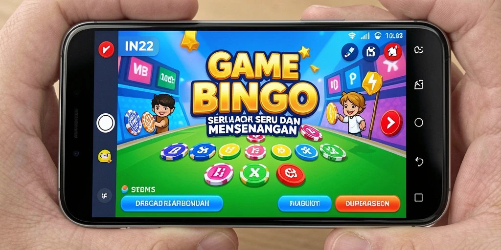 Tampilan gameplay Bingo yang seru dan interaktif di IN22.