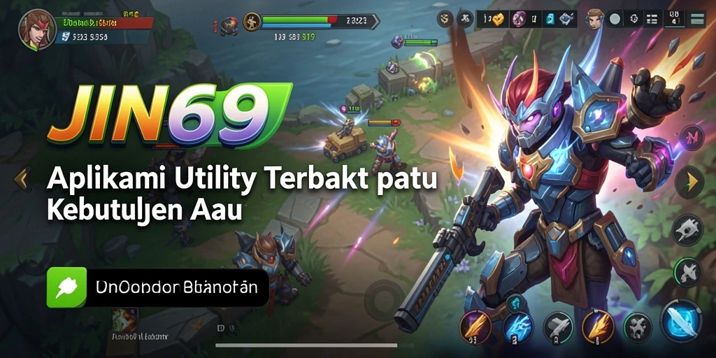 Screenshot utama JIN69 menampilkan antarmuka aplikasi Utility yang bersih dan modern.