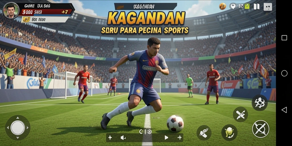 Tangkapan layar KAGANDAN menampilkan aksi olahraga yang seru dan dinamis.