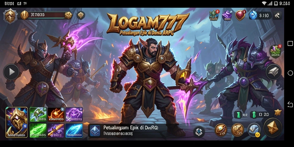 Tampilan menarik dari pertarungan dan eksplorasi di LOGAM777.