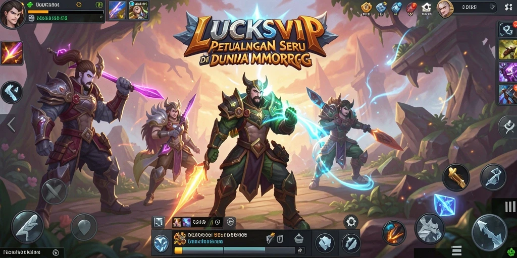 Tangkapan layar gameplay <strong>LUCKSVIP</strong> yang menunjukkan aksi pertempuran di dunia MMORPG.