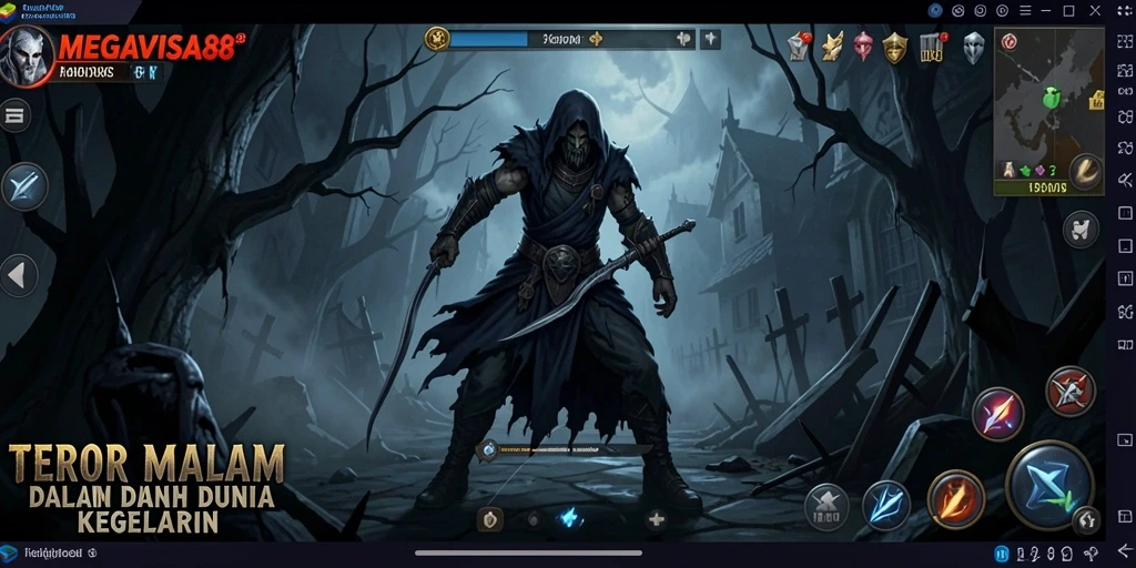 Tangkapan layar menampilkan momen mencekam dalam gameplay MEGAVISA88.