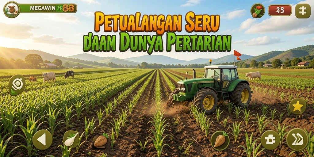 Tangkapan layar MEGAWIN888 yang menunjukkan momen seru berkebun.