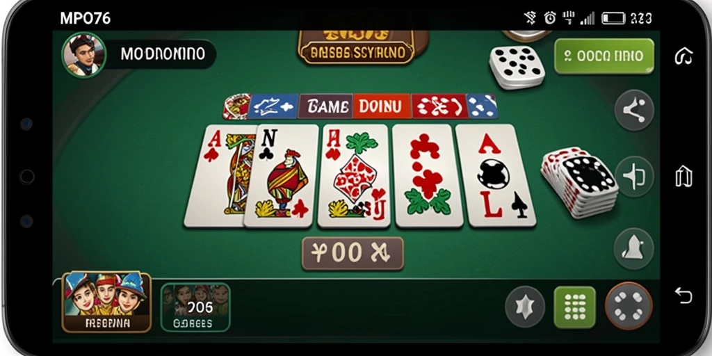 Tampilan gameplay MPO76 yang menegangkan dan seru dalam permainan Domino.