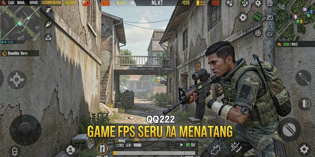 Screenshot utama <strong>QQ222</strong>, menampilkan aksi tembak-menembak yang mendebarkan.