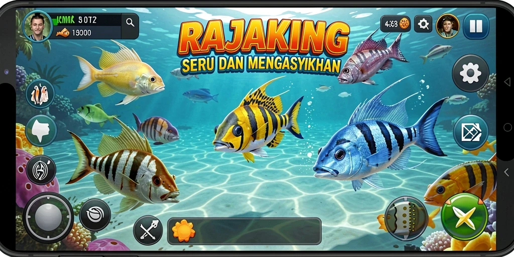 Gameplay menarik di bawah laut dengan banyak ikan untuk ditembak.