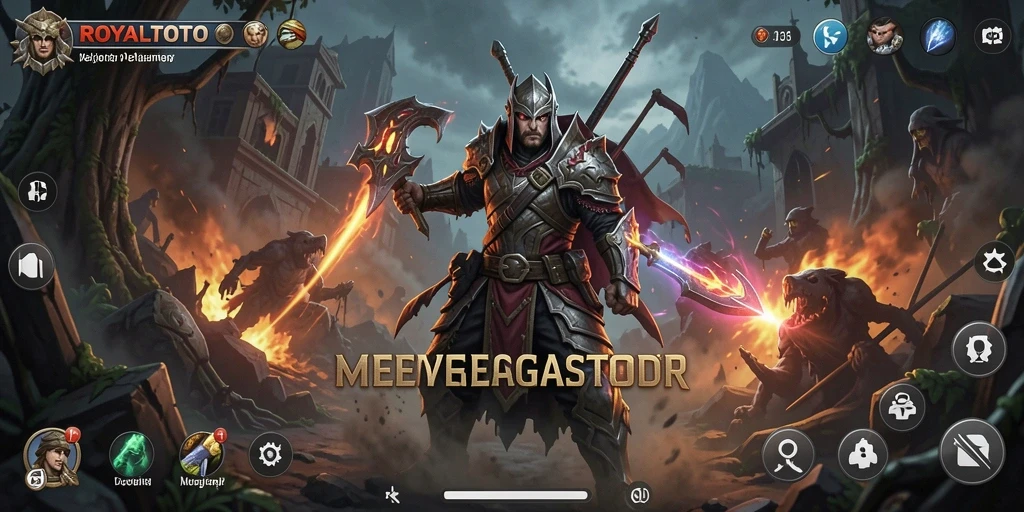 Screenshot gameplay ROYALTOTO menampilkan aksi penuh petualangan dan eksplorasi.