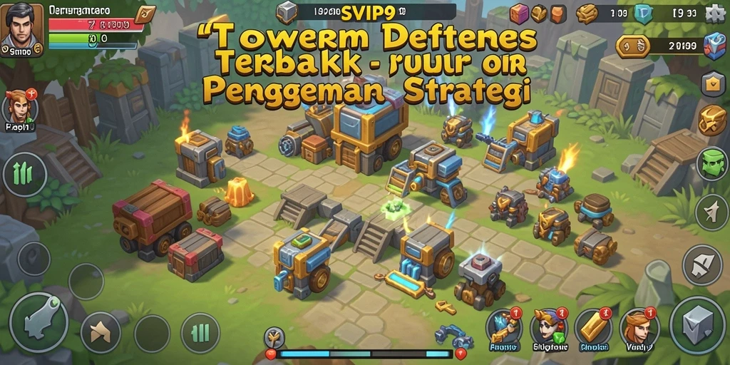 Screenshot menunjukkan aksi seru dalam permainan Tower Defense SVIP9.