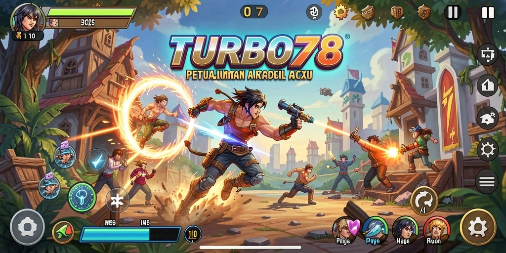 Tangkapan layar menampilkan gameplay seru dari TURBO78 dengan aksi yang mendebarkan.