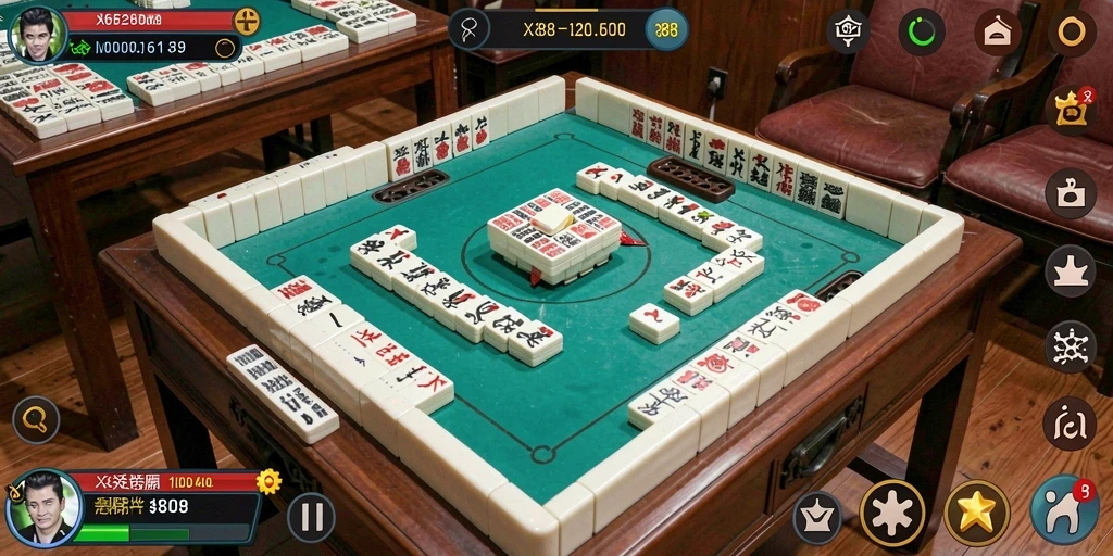 Tampilan gameplay Mahjong yang menegangkan di X88.